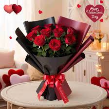 Romantic Red Roses Valentine Bouquet